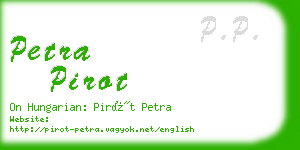 petra pirot business card